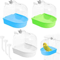 Tfwadmx 3Pcs Bird Bath for Cage Hanging Parakeet Bath Box Clear Bird Bathtub by Tfwadmx