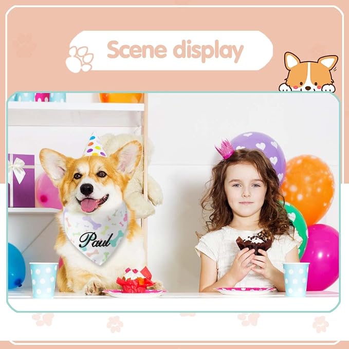 Personalized Dog Bandana Easter Custom Pet Scarf - Image 5