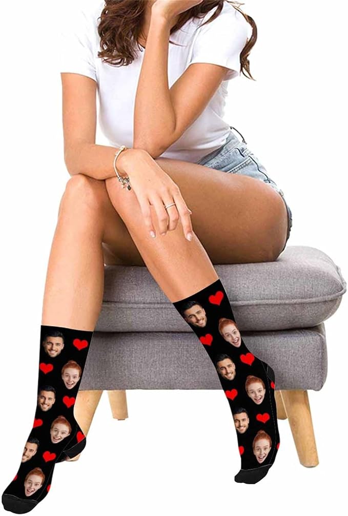 MyPupSocks Custom Personalized Photo Pet Face Socks, Cat and Dog Tracks Paws - Image 2