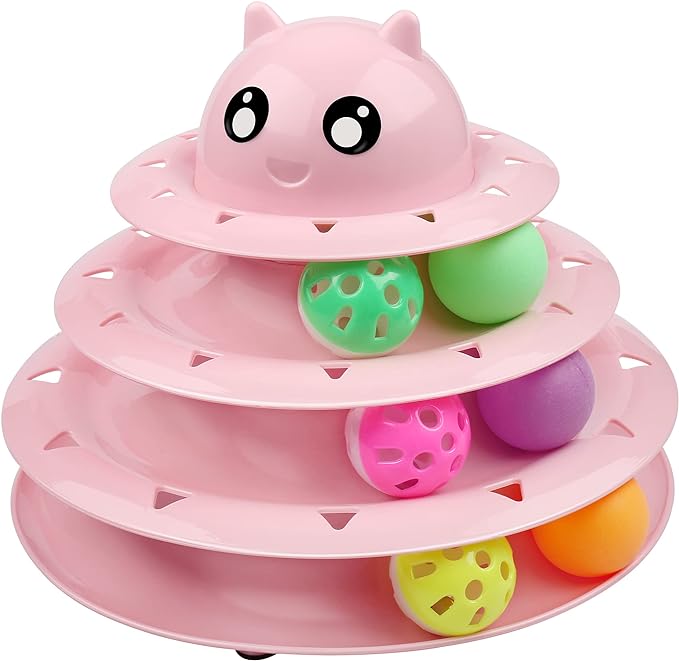 UPSKY Cat Toy Roller 3-Level Turntable Cat Toy Balls by UPSKY