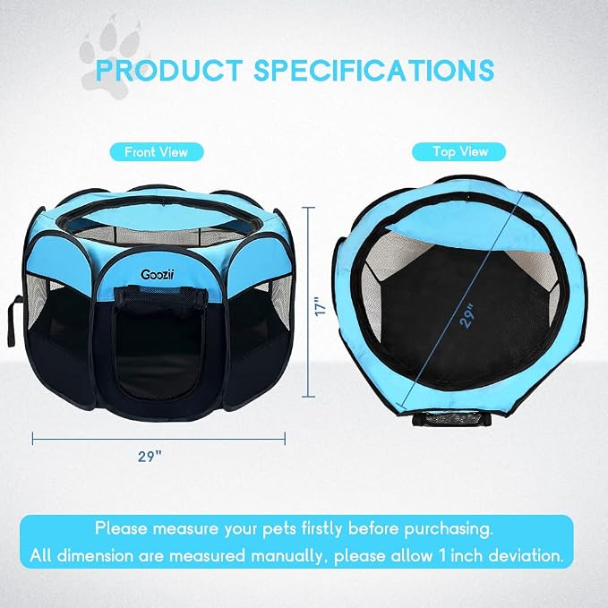 Dog Playpen Portable Collapsible, Indoor Outdoor Pet Puppy Exercise Playpens - Image 8