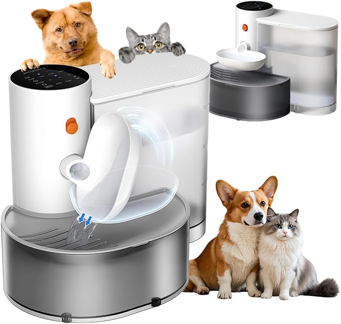 Smart Wireless Pet Water Fountain, 2025 Upgraded Pet Water Fountain No Filter by DEYOT