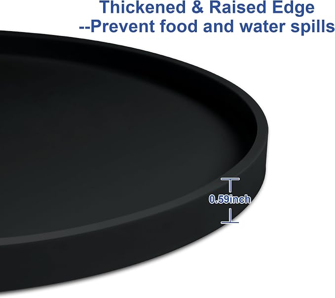4 PCS Thickened Pet Silicone Food Mat, Nonslip Waterproof Cat Dog Feeding Bowl - Image 4