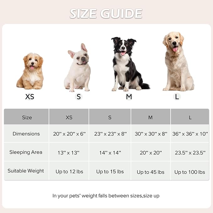 JOEJOY Donut Calming Small Dog Bed, Round Cat Beds - Image 6