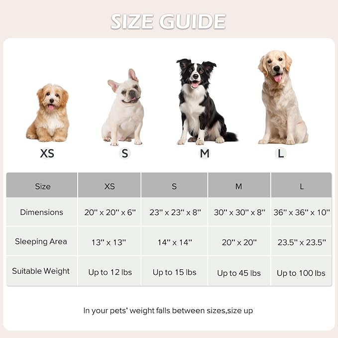 JOEJOY Donut Large Dog Bed, Cute Round Calming Dog Bed - Image 5