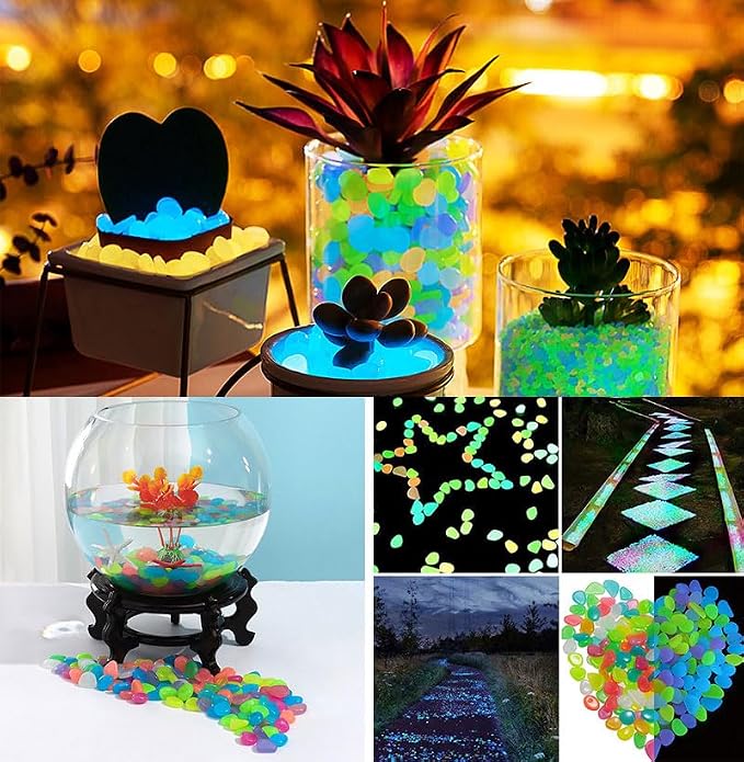 Glow in The Dark Stones 1000 Pcs Glow Pebbles Aquarium Rocks - Image 6