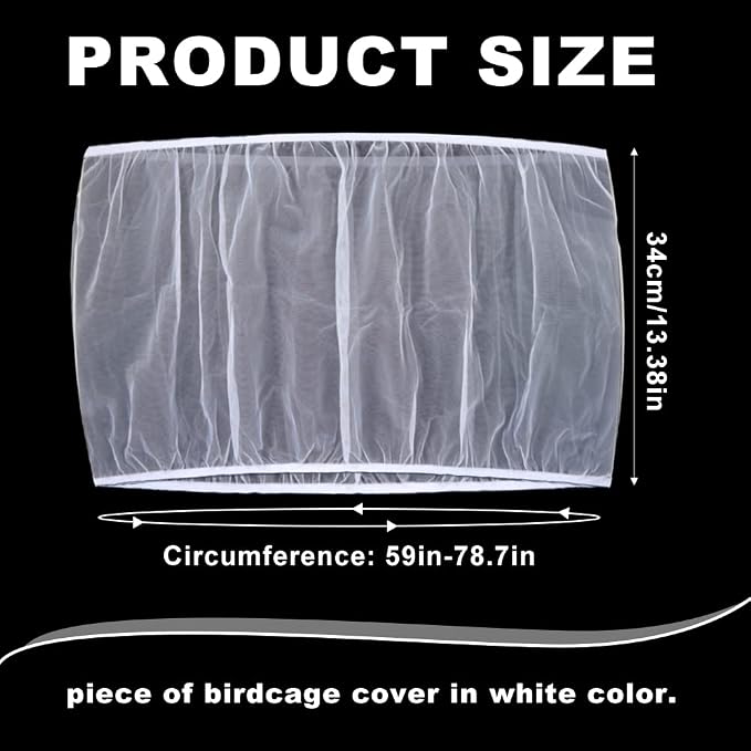 Bird Cage Seed Catcher Skirt, Bird Cage Mesh Net Cover, Parakeet Cage Skirt - Image 2