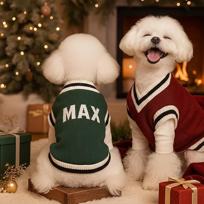 Personalized Dog Sweater Custom Pet Knit Outfit Warm Soft Puppy Apparel - Image 3
