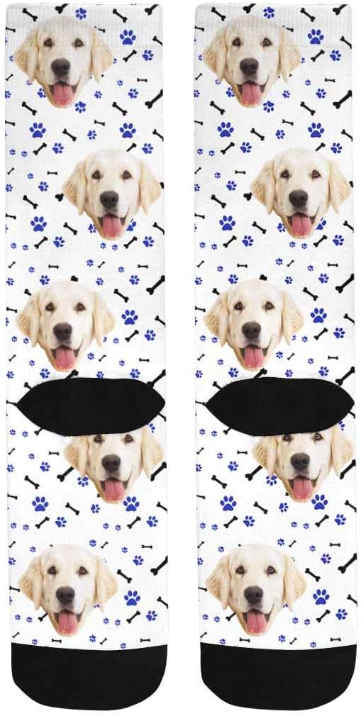 MyPupSocks Custom Personalized Photo Pet Face Socks, Cat and Dog Tracks Paws - Image 5