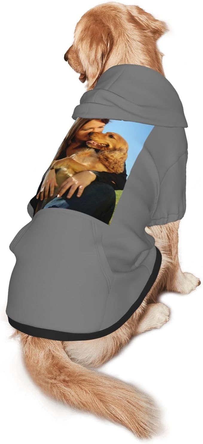 Custom Dog Hoodie Add Your Design Soft & Warm Personalized Photo Text Logo Name - Image 3