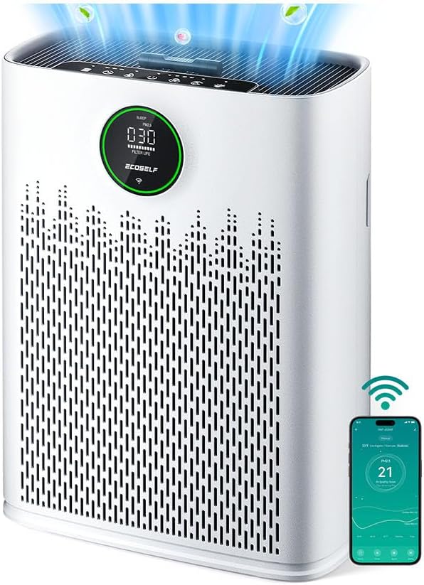 Smart Air Purifier for Home Large Rooms, by ECOSELF