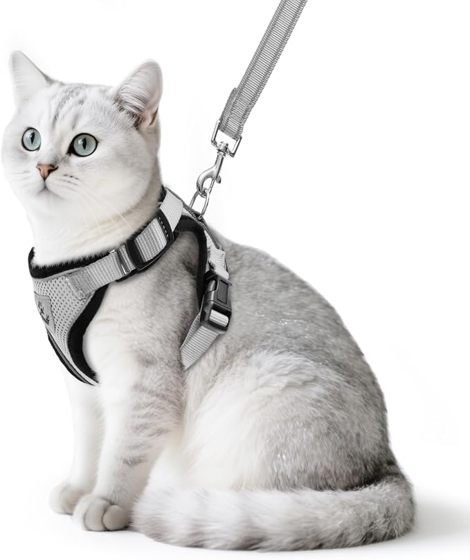 PUPTECK Cat Harness and Leash Set Escape Proof Reflective Cat Walking Harness by PUPTECK
