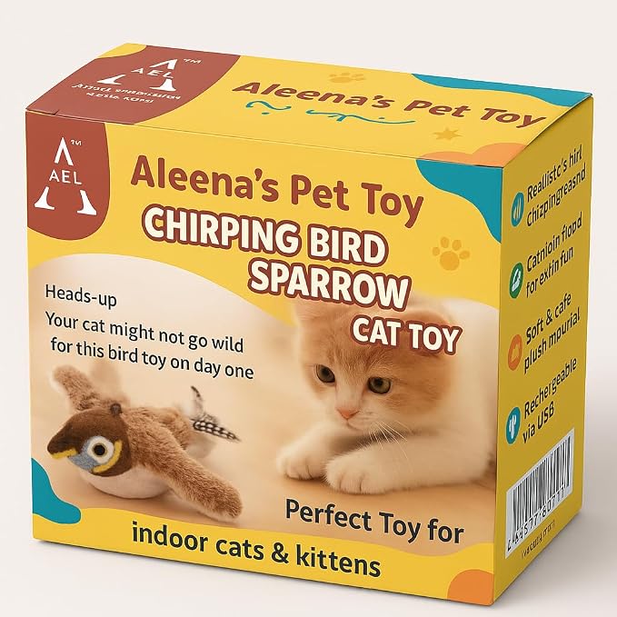 Flappy Flying Bird Cat Toy – Interactive Flapping & Chirping Bird Toy - Image 9