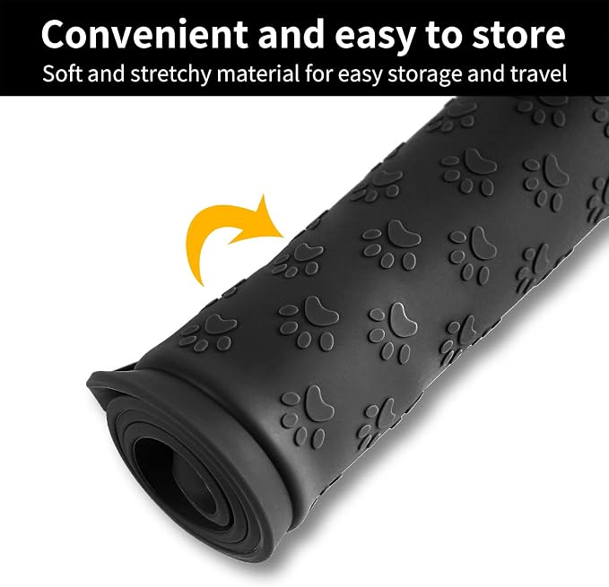 Ptlom Pet Placemat for Dog and Cat, Waterproof Non-Slip Silicone Feeding Bowl - Image 9