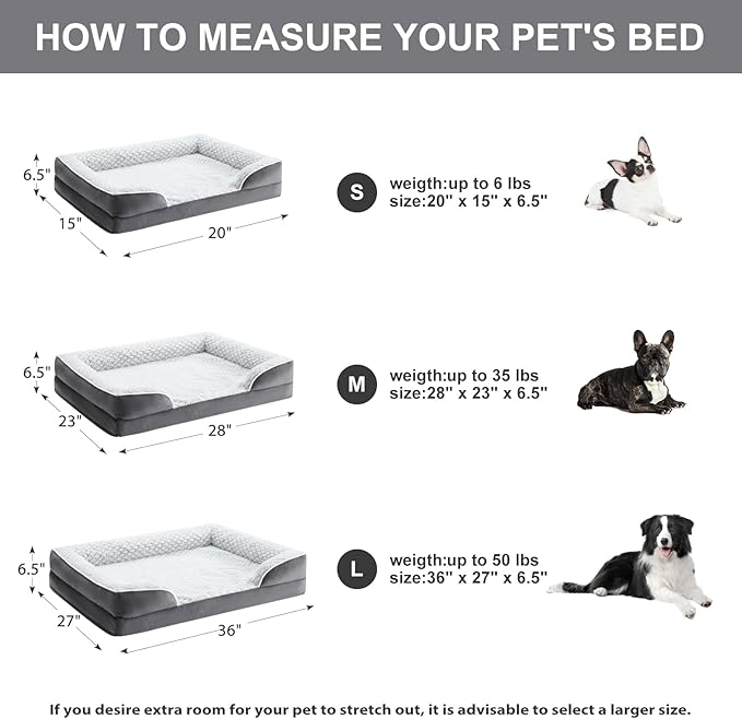 Orthopedic Dog Bed for Medium Dogs, Egg Crate Foam Bed for Medium Dogs - Image 4
