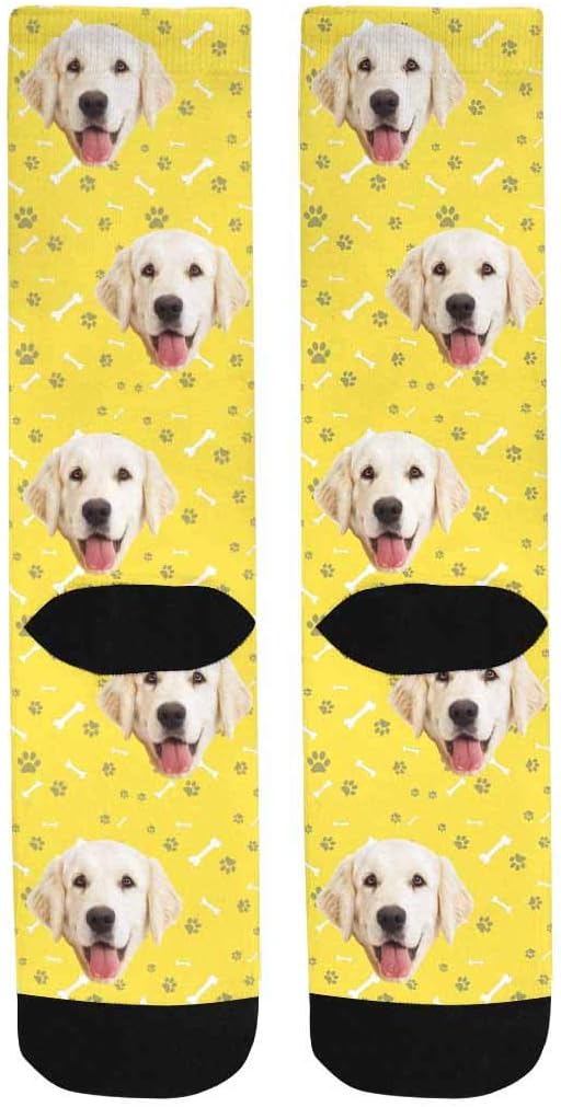 MyPupSocks Custom Personalized Photo Pet Face Socks, Cat and Dog Tracks Paws - Image 6