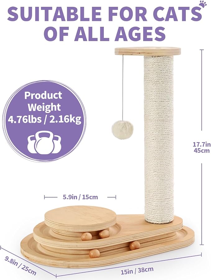 Made4Pets Cat Scratching Post Cat Scratcher Kitten Toys - Image 7