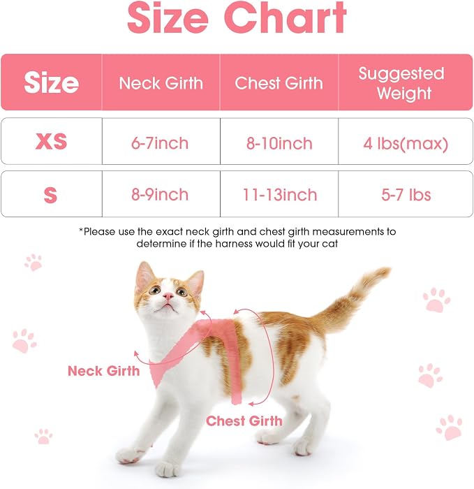Cat Harness and Leash Set for Walking Escape Proof, Soft Adjustable Kitten - Image 2