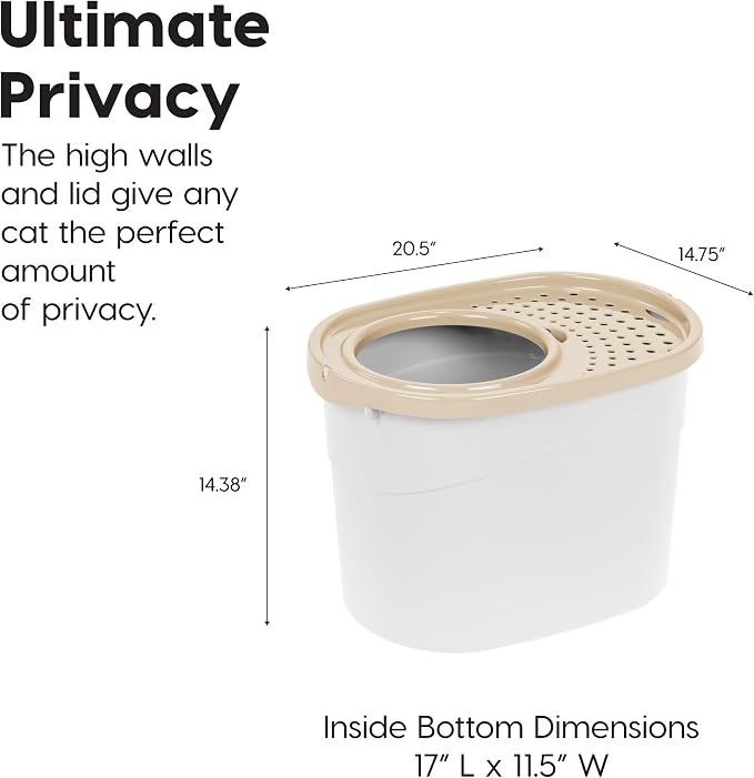 IRIS USA Top Entry Cat Litter Box, Large Enclosed - Image 8