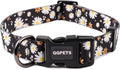 QQPETS Adjustable Soft Dog Collar: Print Flower Pink Multicolor Cute Patterns by QQPETS