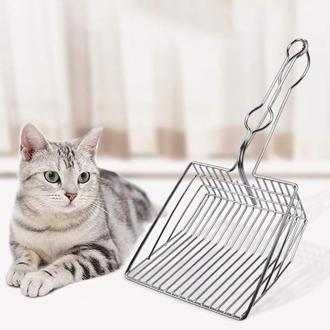 Cat Litter Scoop, Durable Metal Pet Kitty Kitten Sifter Heavy Duty - Image 4