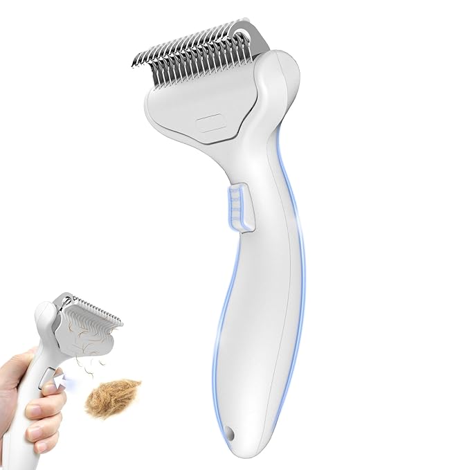 Undercoat Shedding Brush for Dogs & Cats – Professional Deshedding & Dematting by VVWVVW