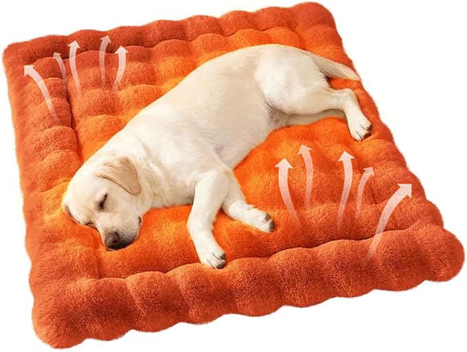 Self-Warming Dog Bed, Plush Faux Fur Mat by COZYHOMECHICSTYLE