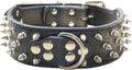 Serijoars Spiked Studded Dog Collar, PU Leather Dog Collar, Adjustable Pet by Serijoars