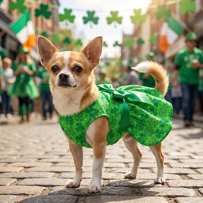 St. Patrick's Day Dog Dress, Soft Breathable Pet Clothes - Image 7