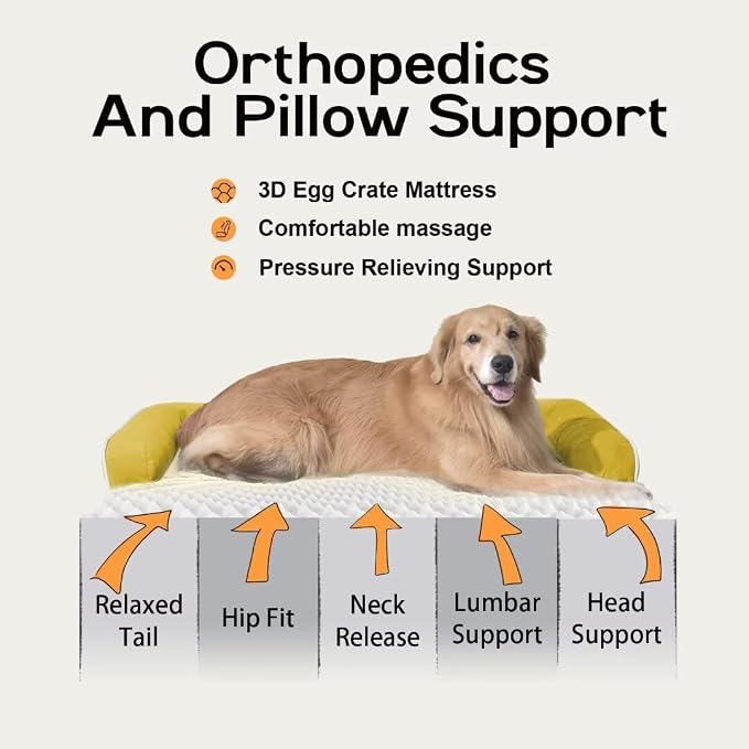 Large Dog Bed Orthopedic Washable | Beds Bolster Pet | XL Large Big Dogs | - Image 2