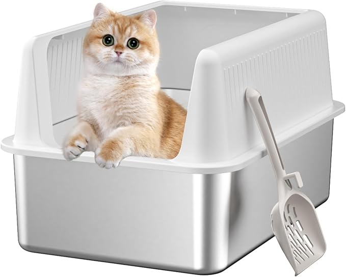 Stainless Steel Cat Litter Box by Unknown