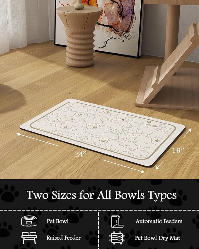 Pet Feeding Mat-Absorbent Dog Mat - Image 7