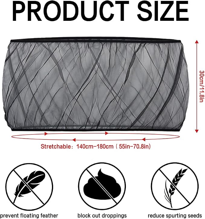 Universal Bird Cage Seed Catcher, Elasticity Airy Gauze Guard Net Cover - Image 2