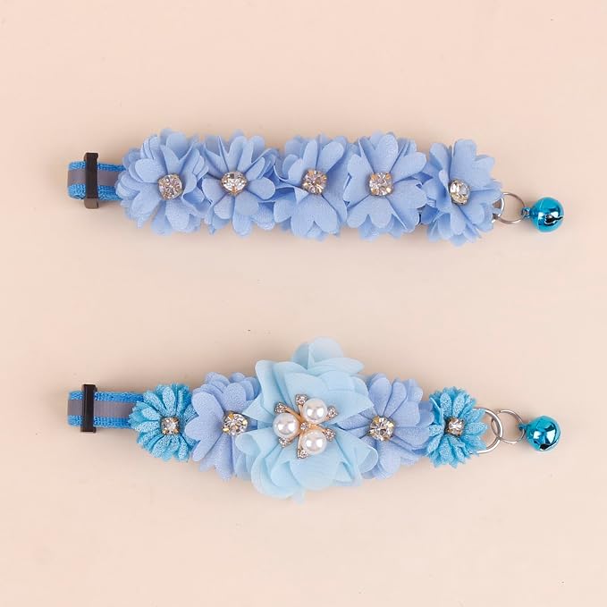 2 Pack Cat Collar Pink Floral - Image 6