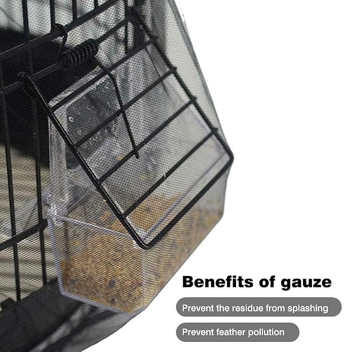 Universal Bird Cage Seed Catcher, Seed Catcher Guard Net Cover, Parrot Nylon - Image 4