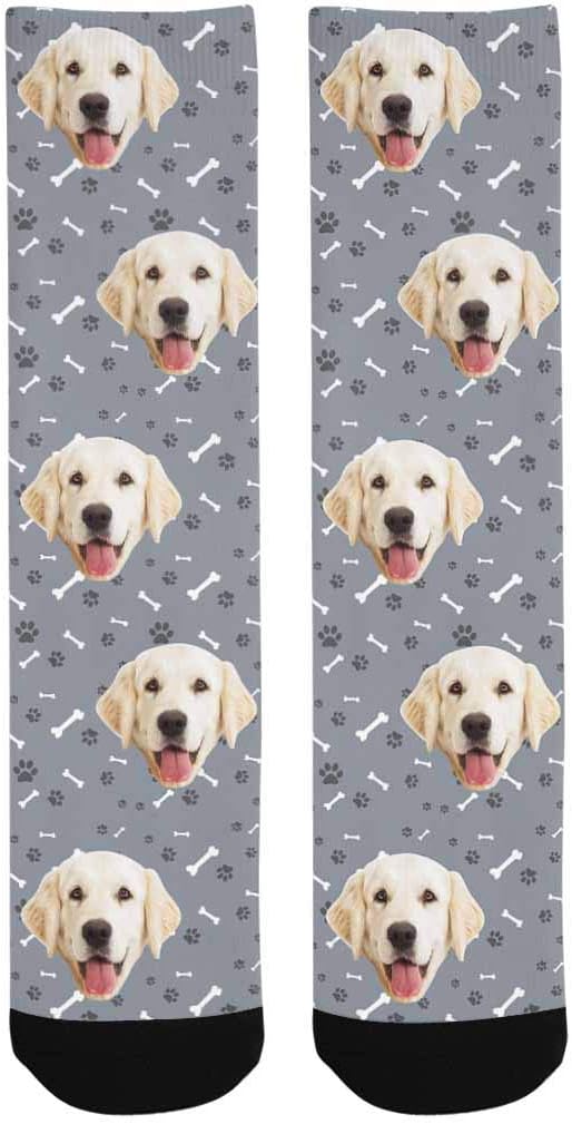 MyPupSocks Custom Personalized Photo Pet Face Socks, Cat and Dog Tracks Paws - Image 5