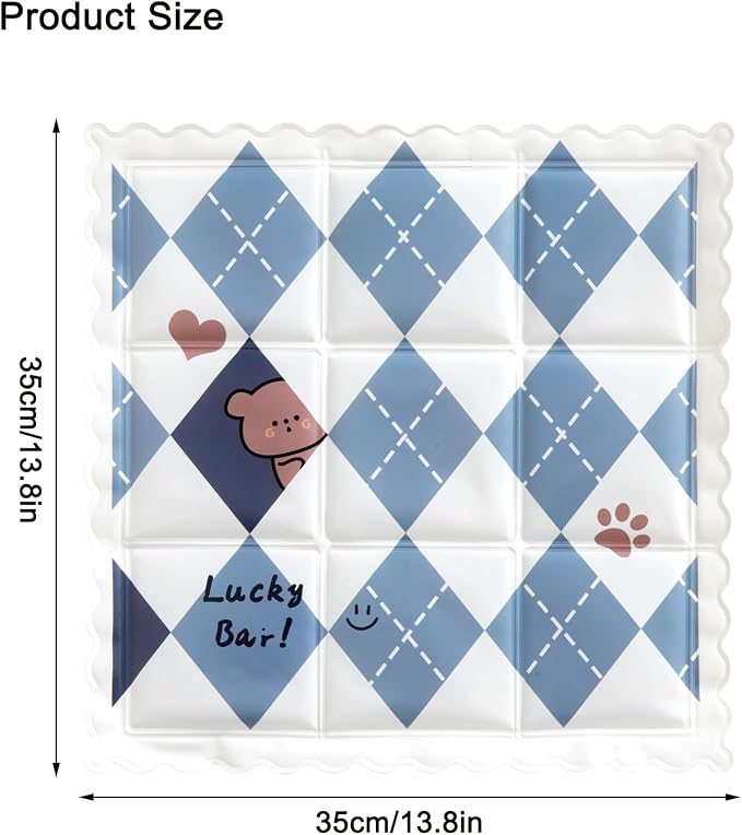 Dog Cooling Mat 13.7” x 13.7” Pet Summer Self-Cooling Pad - Image 3