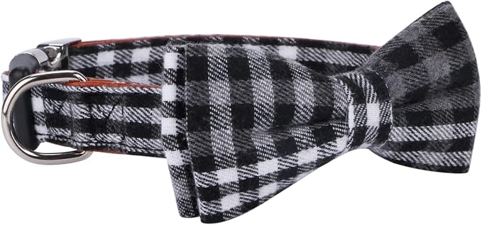 Faleela Soft &Comfy Bowtie Dog Collar, Detachable and Adjustable Bow Tie Collar - Image 2