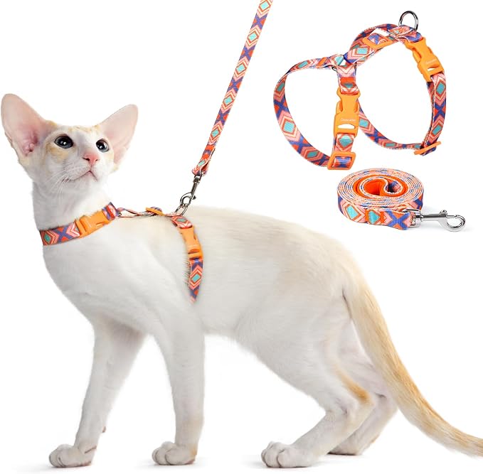 Dooradar Cat Harness and Leash, Escape Proof Adjustable Kitten Vest, by Dooradar