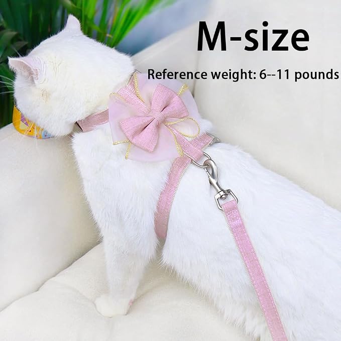 Adjustable Cat Harness with Leash and Bow-Tie, - Image 2