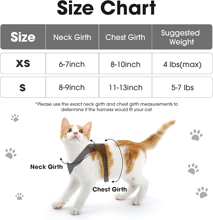Cat Harness and Leash Set for Walking Escape Proof, Soft Adjustable Kitten - Image 2
