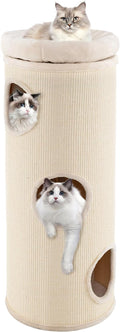 Tangkula 4 Story Cat Tree Condo, 49” Barrel-Shaped Cat House by TANGKULA