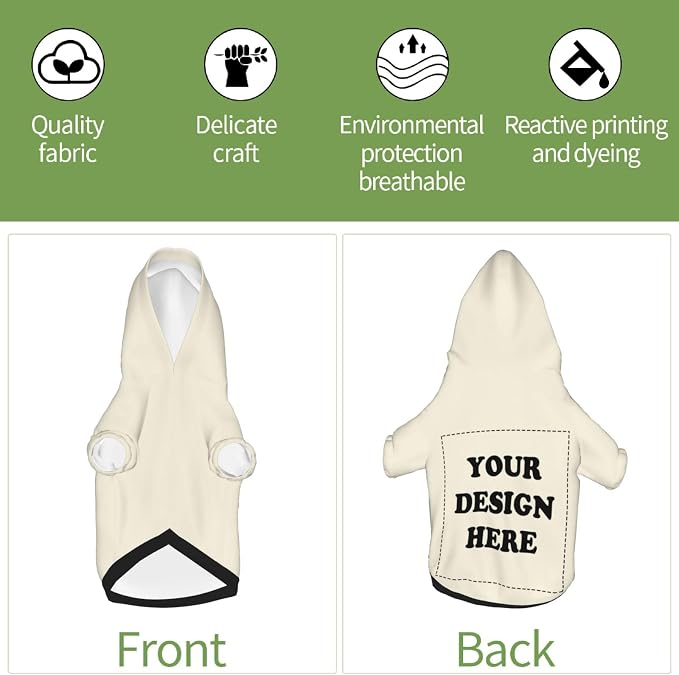 Dog Clothes, Custom Dog Hooded Sweatshirt, Personalized Pet Costume Robe Shirt - Image 4