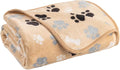 Dog Blanket Paw Bone Pattern 1 Pack 1 Super Soft Warm Flannel Sofa Cover Car by AIWEKHOME