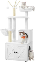 Feandrea Cat Tree with Litter Box Enclosure, 59-Inch Modern Cat Tower, 2-in-1 by FeandreabySONGMICSHOME