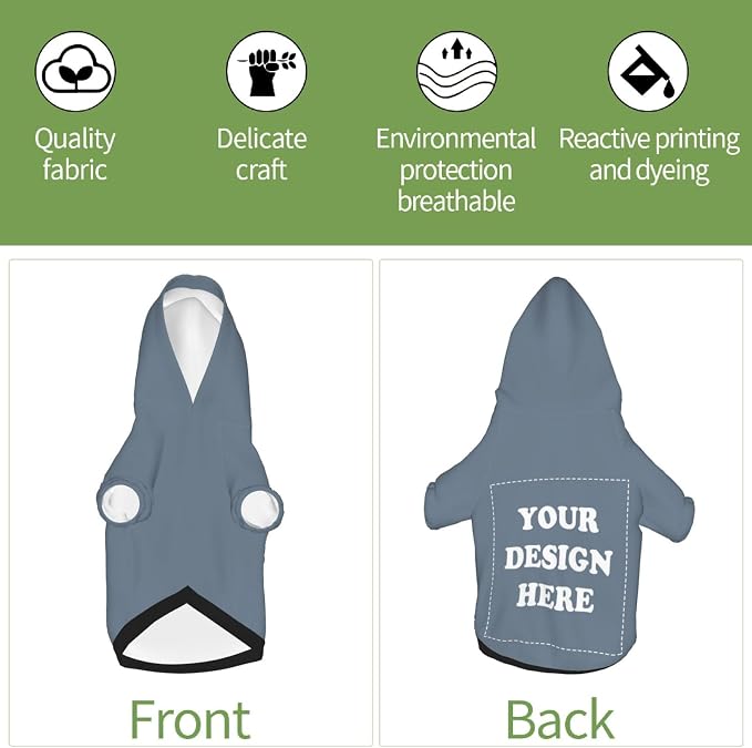 Personalized Chihuahua Dog Hoodie, Custom Pet Warm Sweatshirt Costume - Image 4