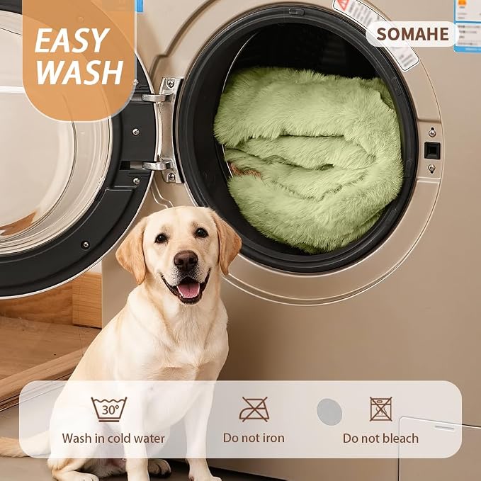 Self-Warming Dog Bed, Plush Faux Fur Mat - Image 7