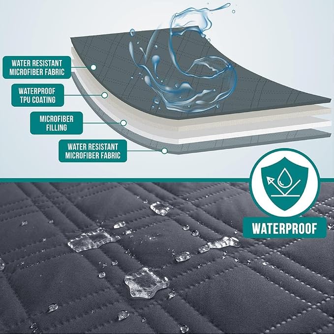 PetAmi Waterproof Couch Cover for Dogs, Waterproof Pet Blanket, Reversible - Image 3
