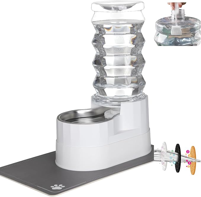 RIZZARI Automatic Pet Waterer, Gravity Stainless Steel Water Dispenser - Image 4