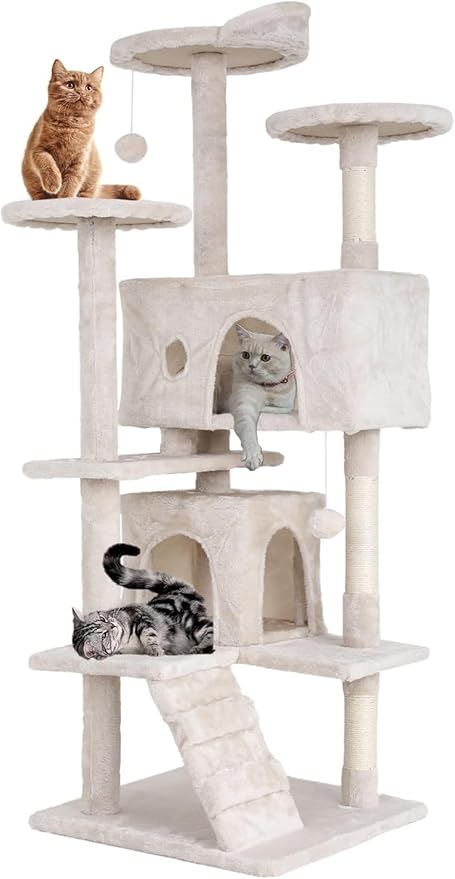 54in Cat Tree Cat Climbing Tower by Home